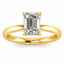 Lab Grown Emerald Cut 1.63ct Diamond Engagement Ring with Hidden Halo