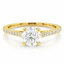 Round Brilliant Cut 1.00ct Diamond Engagement Ring with Diamond Shoulders