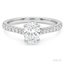 Oval Cut 0.70ct Diamond Engagement Ring with Diamond Shoulders