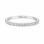 Round Brilliant Cut Diamond Microset Half Hoop Wedding Band 1.5mm