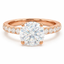 Round Brilliant Cut 1.00ct Diamond Engagement Ring with Diamond Shoulders