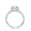 Round Brilliant Cut 0.81ct Diamond Halo Engagement Ring