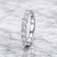 Round Brilliant Cut 0.65ct Diamond Grain Set 9 Stone Wedding Band