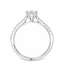 Round Brilliant Cut 0.51ct Diamond Engagement Ring with Diamond Shoulders
