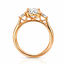 Lab Grown Oval Cut 2.00ct Diamond Engagement Ring With Lab Grown Pear Cut Diamond Side Stones