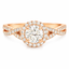 Round Brilliant Cut 0.50ct Diamond Halo Engagement Ring