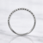 Round Brilliant Cut Diamond Microset Half Hoop Wedding Band 2.0mm