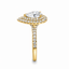 Pear Cut 1.00ct Diamond Double Halo Engagement Ring