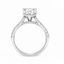 Lab Grown Pear Cut 3.25ct Diamond Engagement Ring with Diamond Shoulders & Hidden Halo