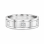 Platinum Flat 6.5mm Wedding Band with 6 Princess Cut Diamonds