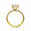 Lab Grown Oval Cut 3.04ct Diamond Engagement Ring with Diamond Shoulders & Hidden Halo