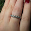 Princess Cut 1.00ct Diamond 9 Stone Eternity Ring