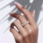 Radiant Cut 3.39ct Lab Diamond 9 Stone Eternity Ring