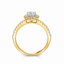 Pear Cut 0.54ct Diamond Halo Engagement Ring
