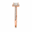 Princess Cut 0.52ct Diamond Halo Engagement Ring