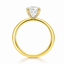 Lab Grown Round Brilliant Cut 1.06ct Diamond Solitaire Engagement Ring with Diamond Claws