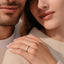 Round Brilliant Cut 1.01ct Diamond 6 Stone Half Hoop Eternity Ring