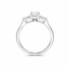 Emerald Cut 0.71ct Diamond Trilogy Engagement Ring
