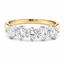 Round Brilliant Cut 1.09ct Diamond 5 Stone Half Hoop Eternity Ring