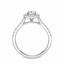 Oval Cut 0.74ct Diamond Halo Engagement Ring
