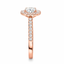 Round Brilliant Cut 0.70ct Diamond Halo Engagement Ring