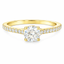 Round Brilliant Cut 0.54ct Diamond Engagement Ring with Diamond Shoulders
