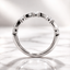 Round Brilliant & Baguette Cut 0.60ct Diamond Half Hoop Wedding Band