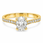 Oval Cut 0.71ct Diamond Engagement Ring with Diamond Shoulders