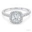 Round Brilliant Cut 0.45ct Diamond Double Halo Engagement Ring