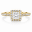 Princess Cut 0.52ct Diamond Halo Engagement Ring
