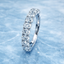 Oval Cut 1.29ct Diamond 13 Stone Half Hoop Eternity Ring