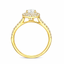 Round Brilliant Cut 0.45ct Diamond Double Halo Engagement Ring