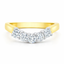 Round Brilliant Cut 0.50ct Diamond Wishbone 5 Stone Eternity Ring