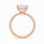 Lab Grown Oval Cut 3.54ct Diamond Solitaire Engagement Ring With Diamond Shoulders