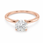 Lab Grown Round Brilliant Cut 1.06ct Diamond Solitaire Engagement Ring with Diamond Claws