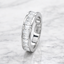 Baguette Cut 2.04ct Diamond Half Hoop Eternity Ring