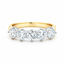 Round Brilliant Cut 1.54ct Diamond 5 Stone Half Hoop Eternity Ring