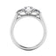 Lab Grown Marquise Cut 1.52ct Diamond Engagement Ring With Pear Cut Side Stones